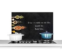 Credence Les avantages et les inconvénients de la cuisson des aliments - Cuisine - Citations - Humour Fond de hotte 80x55 cm Credence aluminium Plaque inox de cuisine