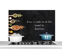 Credence Les avantages et les inconvénients de la cuisson des aliments - Cuisine - Citations - Humour Fond de hotte 100x65 cm Credence aluminium Plaque inox de cuisine