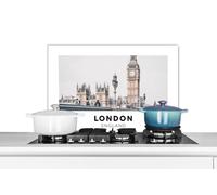 Credence Londres - Angleterre - Big Ben Fond de hotte 60x40 cm Credence aluminium Plaque inox de cuisine