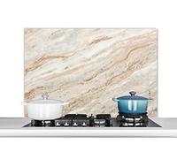 Credence Marbre - Pierres - Quartz - Texture Fond de hotte 100x65 cm Credence aluminium Plaque inox de cuisine