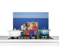 Credence Mer Baltique - Porte-conteneurs - Bateau Fond de hotte 60x40 cm Credence aluminium Plaque inox de cuisine