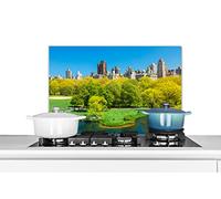 Credence New York - Central Park - Été Fond de hotte 70x50 cm Credence aluminium Plaque inox de cuisine