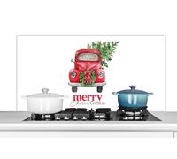 Credence Noël - Couronne de Noël - Joyeux Noël - Citations - Proverbes Fond de hotte 120x60 cm Credence aluminium Plaque inox de cuisine
