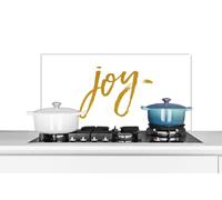 Credence Noël - Joie - Proverbes - Citations Fond de hotte 80x40 cm Credence aluminium Plaque inox de cuisine