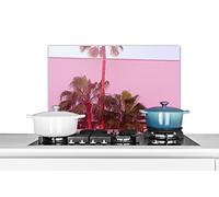 Credence Palm - Poster de jardin - Rose Fond de hotte 60x40 cm Credence aluminium Plaque inox de cuisine