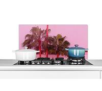 Credence Palm - Poster de jardin - Rose Fond de hotte 80x40 cm Credence aluminium Plaque inox de cuisine