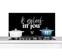 Credence Partenaire - Proverbes - Citations - Je crois en toi Fond de hotte 100x50 cm Credence aluminium Plaque inox de cuisine