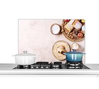 Credence Pâtisserie - Épices - Fruits - Apfelstrudel Fond de hotte 90x60 cm Credence aluminium Plaque inox de cuisine