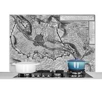 Credence Plan de ville - Maastricht - Historique Fond de hotte 120x80 cm Credence aluminium Plaque inox de cuisine