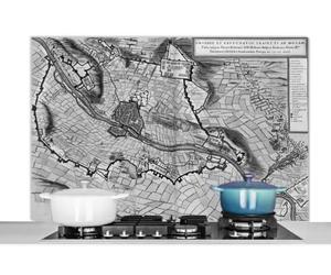 Credence Plan de ville - Maastricht - Historique Fond de hotte 120x80 cm Credence aluminium Plaque inox de cuisine