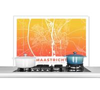 Credence Plan de ville - Maastricht - Pays-Bas Fond de hotte 100x65 cm Credence aluminium Plaque inox de cuisine