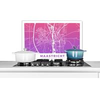 Credence Plan de ville - Maastricht - Violet Fond de hotte 70x50 cm Credence aluminium Plaque inox de cuisine