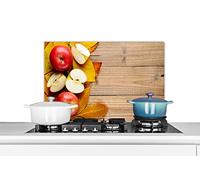 Credence Pomme - Feuilles - Automne - Fruit Fond de hotte 60x40 cm Credence aluminium Plaque inox de cuisine
