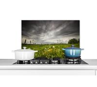 Credence Pré avant la tempête Fond de hotte 60x40 cm Credence aluminium Plaque inox de cuisine