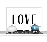 Credence Proverbes - Amour - Citations Fond de hotte 100x65 cm Credence aluminium Plaque inox de cuisine