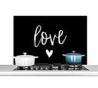 Credence Proverbes - Amour - Citations Fond de hotte 100x65 cm Credence aluminium Plaque inox de cuisine