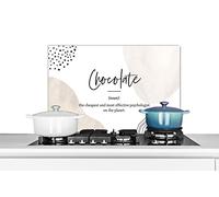 Credence Proverbes - Chocolat - Citations - Dictionnaire - Définition du chocolat Fond de hotte 70x50 cm Credence aluminium Plaque inox de cuisine