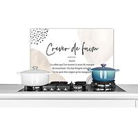 Credence Proverbes - Citations - Crever de faim - Dictionnaire - Définition de la famine Fond de hotte 70x50 cm Credence aluminium Plaque inox de cuisine