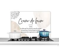 Credence Proverbes - Citations - Crever de faim - Dictionnaire - Définition de la famine Fond de hotte 80x55 cm Credence aluminium Plaque inox de cuisine