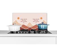 Credence Proverbes - Citations - Les voyages sont la seule chose qui vous rende plus riche - Orange Fond de hotte 70x30 cm Credence aluminium Plaque inox de cuisine