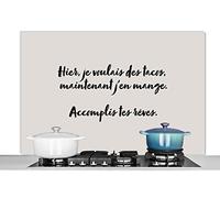 Credence Proverbes - Citations - Tiens, je voulais des tacos - Taco lover Fond de hotte 120x80 cm Credence aluminium Plaque inox de cuisine