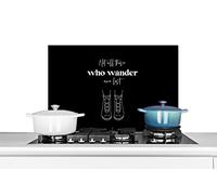 Credence Proverbes - Citations - Tous ceux qui errent ne sont pas perdus - Chaussures Fond de hotte 70x50 cm Credence aluminium Plaque inox de cuisine