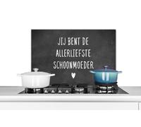 Credence Proverbes - Citations - Tu es la plus chère des belles-mères - Belle-mère Fond de hotte 60x40 cm Credence aluminium Plaque inox de cuisine