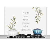 Credence Proverbes - Grand-mère - Les meilleures grands-mères sont celles qui ont les petits-enfants les plus adorables - Citations Fond de hotte 120x80 cm Credence aluminium Plaque inox de cuisine