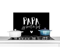Credence Proverbes - Papa, tu es si gentil - Citations - Père Fond de hotte 60x40 cm Credence aluminium Plaque inox de cuisine