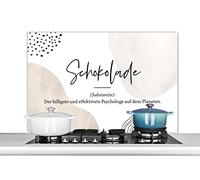 Credence Proverbes - Schokolade - Citations - Dictionnaire - Chocolat définition Fond de hotte 100x65 cm Credence aluminium Plaque inox de cuisine