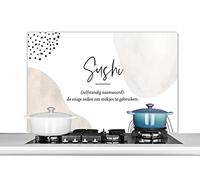 Credence Proverbes - Sushi - Définition de Sushi - Citations - Dictionnaire Fond de hotte 100x65 cm Credence aluminium Plaque inox de cuisine