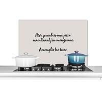 Credence Proverbes - Tiens, je voulais une pizza - Amateur de pizza - Citations Fond de hotte 90x60 cm Credence aluminium Plaque inox de cuisine