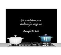 Credence Proverbes - Tiens, je voulais une pizza - Citations - Amateur de pizza Fond de hotte 120x80 cm Credence aluminium Plaque inox de cuisine