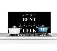 Credence Proverbes - Tu es si mignon - Ami - Citations Fond de hotte 100x50 cm Credence aluminium Plaque inox de cuisine