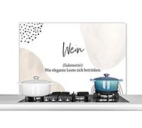Credence Proverbes - Wein - Citations - Dictionnaire - Définition du vin Fond de hotte 100x65 cm Credence aluminium Plaque inox de cuisine