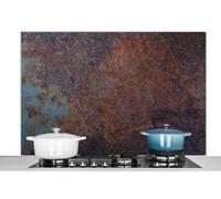 Credence Rouille - Fer - Bleu Fond de hotte 120x80 cm Credence aluminium Plaque inox de cuisine