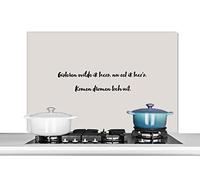 Credence Taupe - Hier je voulais des tacos, maintenant je mange des tacos. Les rêves deviennent réalité - Citation Fond de hotte 100x65 cm Credence aluminium Plaque inox de cuisine