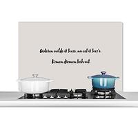 Credence Taupe - Hier je voulais des tacos, maintenant je mange des tacos. Les rêves deviennent réalité - Citation Fond de hotte 100x65 cm Credence aluminium Plaque inox de cuisine