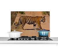 Credence Tiger - Away - Running Fond de hotte 90x60 cm Credence aluminium Plaque inox de cuisine