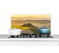 Credence Toscane - Collines - Paysage Fond de hotte 80x40 cm Credence aluminium Plaque inox de cuisine