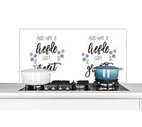 Credence Tout ce que vous donnez de l'amour, grandit - Citations - Proverbes Fond de hotte 100x50 cm Credence aluminium Plaque inox de cuisine