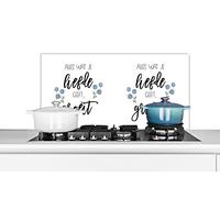 Credence Tout ce que vous donnez de l'amour, grandit - Citations - Proverbes Fond de hotte 80x40 cm Credence aluminium Plaque inox de cuisine