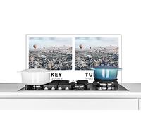 Credence Turquie - Cappadoce - Montgolfière - Vintage Fond de hotte 80x40 cm Credence aluminium Plaque inox de cuisine