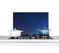 Credence Un ciel étoilé avec des étoiles filantes Fond de hotte 60x40 cm Credence aluminium Plaque inox de cuisine