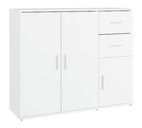 Vidaxl Buffet Blanc 91x29,5x75 Cm Bois D'ingénierie Multicolore