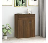 Credenza Console en bois multicouche pour entrée, salon, cuisine, salle de bain et porche Marron 60 x 30 x 75 cm
