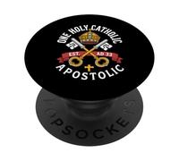 Credo de l'Église : Un Saint, catholique, apostolique, 33 AP. J.-C., papal. PopSockets PopGrip Adhésif
