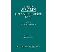 Credo in E minor, RV 591: Vocal Score