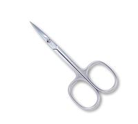 Credo Solingen Peau Ciseaux 8 cm, courbé, chrome mat