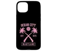 Créé en 1875 Ocean City Maryland Retro Palm Tree Coque pour iPhone 15 Plus